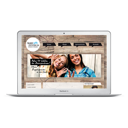 Aarezentrum Webseite mit Freundinnen-Kampagne