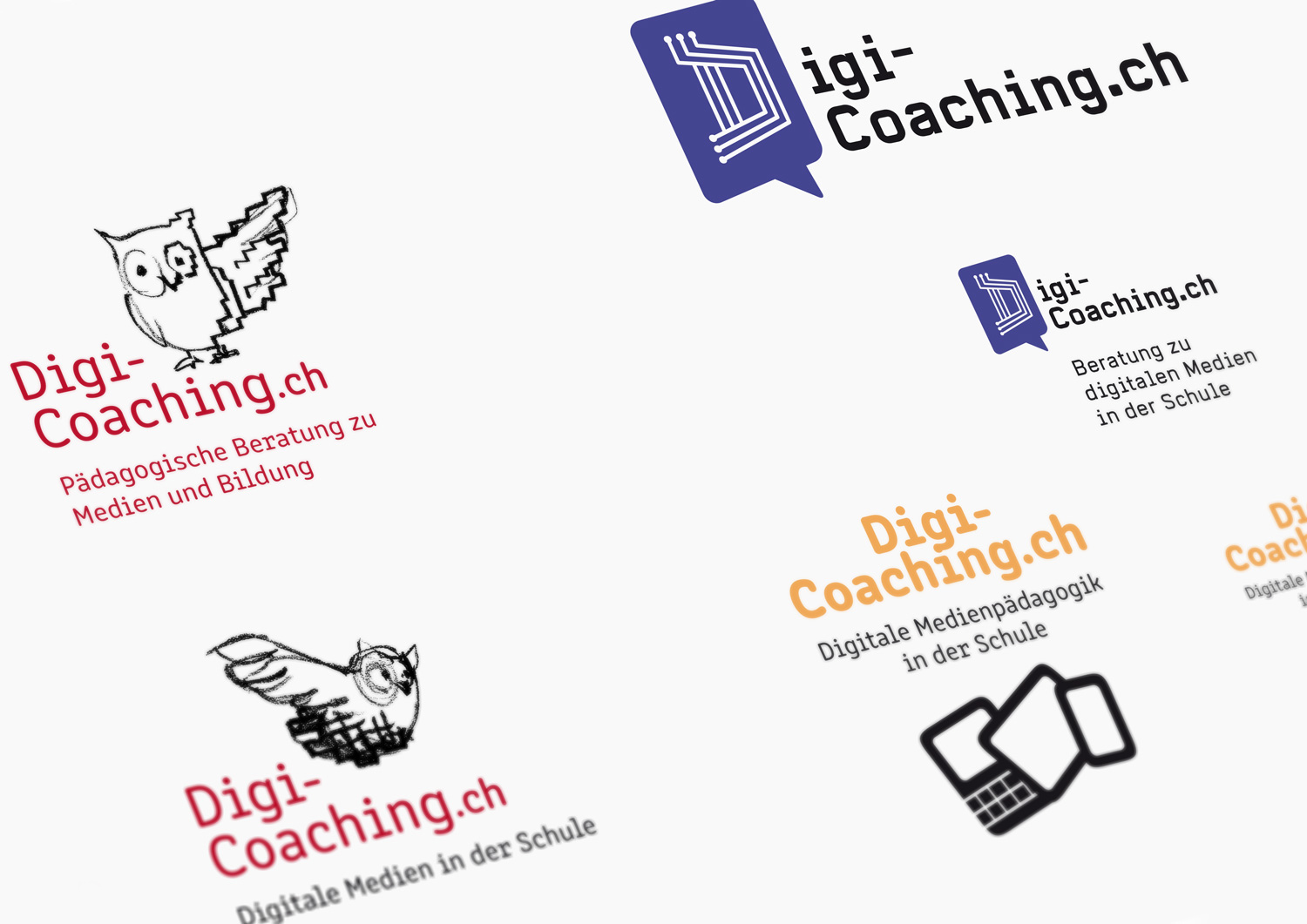 Entwicklung verschiedener Logoideen für digitales Schulcoaching
