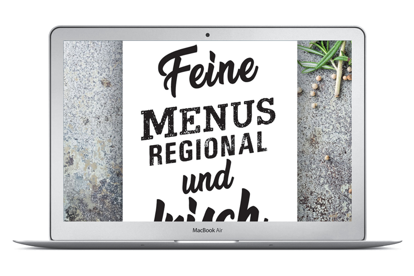 Menügestaltung von The Move auf einem Laptop